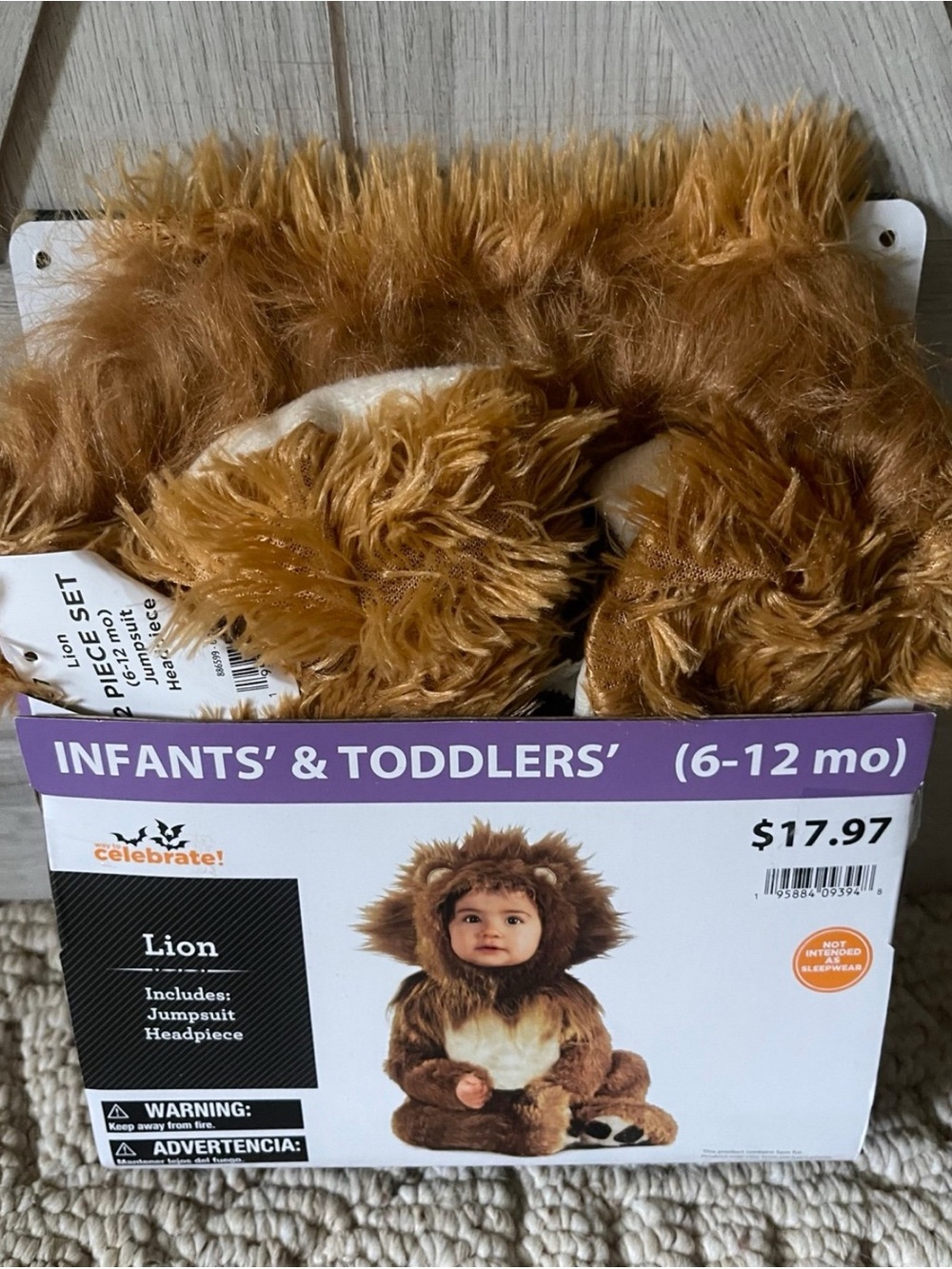 Infants' & Toddlers Lion Costume - Brown (6-12 mo)